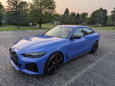 2023 BMW i4 M50 Gran Coupe Dual-Motor AWD, Maritime Blue Metallic, Mostly Unmodified